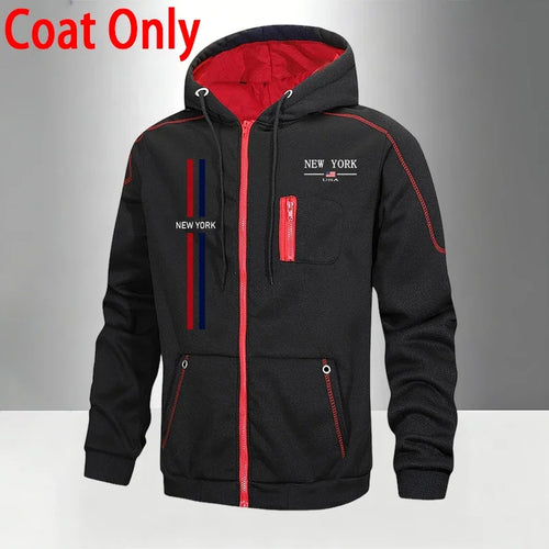 Men's Set/Coat/Pants Autumn Winter Sportswear 2026 New Arrival Zipper