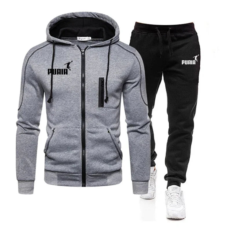 2026 Men's Zipper Casual Jacket Set of Two Comfortable Sports Shirt