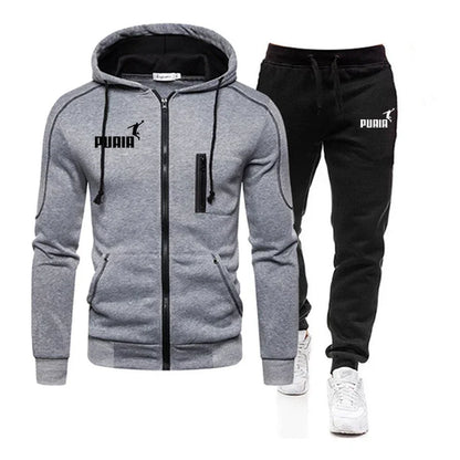 2026 Men's Zipper Casual Jacket Set of Two Comfortable Sports Shirt