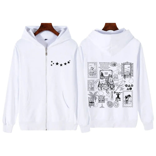 QUEVED0 EL BAIFO Album 2026 Tour Print Zipper Sweatshirts Men Women