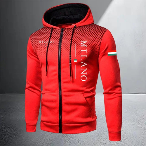 2026 High-end Men's Clothes Zip Hooded Sweatshirt Sports Jogging
