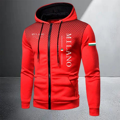 2026 High-end Men's Clothes Zip Hooded Sweatshirt Sports Jogging