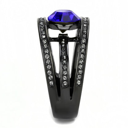 TK3453 - IP Light Black  (IP Gun) Stainless Steel Ring with Top Grade