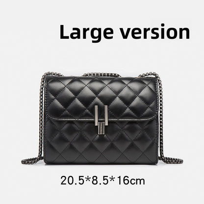 Tweed Quilted Chain Crossbody Bag