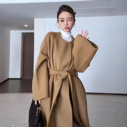 Women's Reversible Cashmere Coat – Elegant & Versatile Winter Style