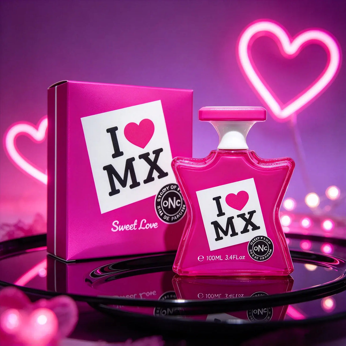 100ml “Sweet Love” Unisex Perfume (I Love MX EDP) — A Long-Lasting Floral-Fruity-Musk Fragrance; an Ideal Gift for Women, Perfect for Dates or Parties.