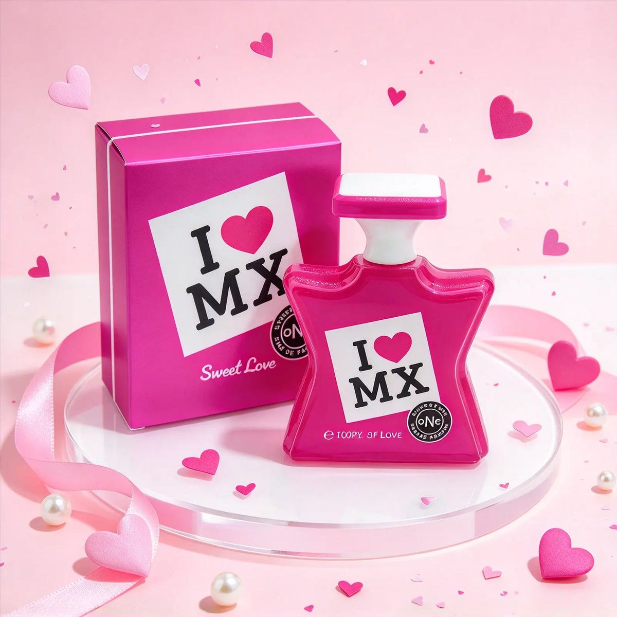 100ml “Sweet Love” Unisex Perfume (I Love MX EDP) — A Long-Lasting Floral-Fruity-Musk Fragrance; an Ideal Gift for Women, Perfect for Dates or Parties.