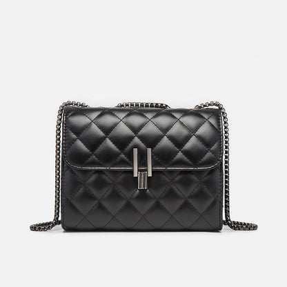 Tweed Quilted Chain Crossbody Bag