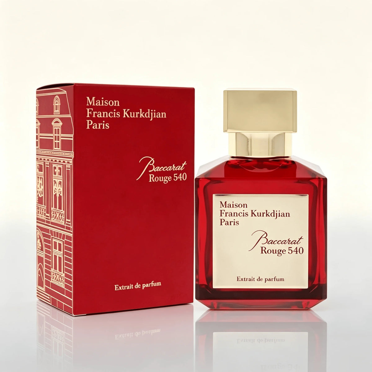 Maison Francis Kurkdjian Baccarat Rouge 540 Extrait De Parfum 70ml Unisex Perfume, Oriental Woody Amber Scent Saffron Jasmine Cedarwood, Strong Long Lasting Sillage Luxury Fragrance Spray for Men Women, Ideal Holiday Birthday Gift