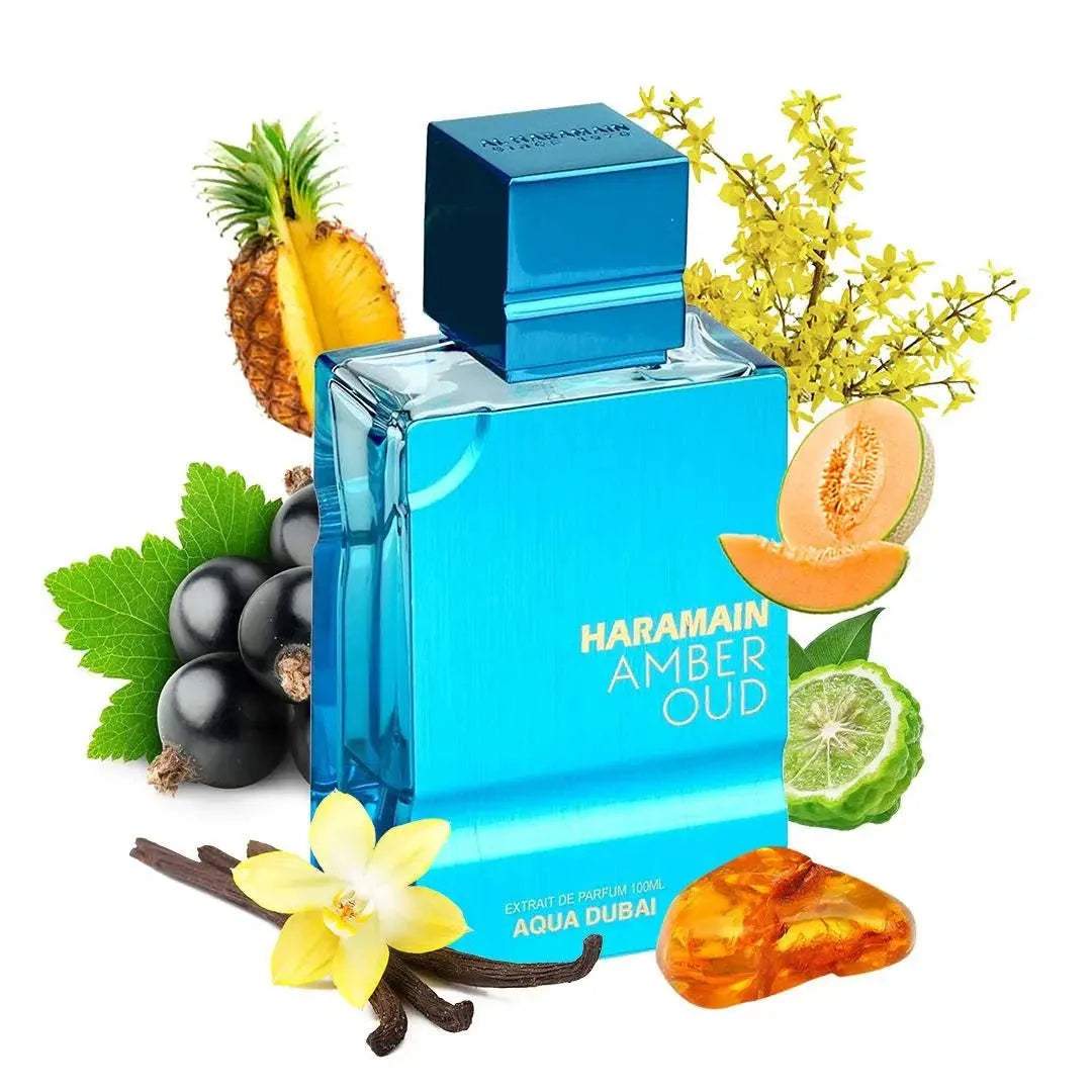 Al Haramain Aqua Dubai Perfume 60ml Extrait Unisex Fresh Marine Citrus Amber Clean Long Lasting Summer Signature Gift Spray