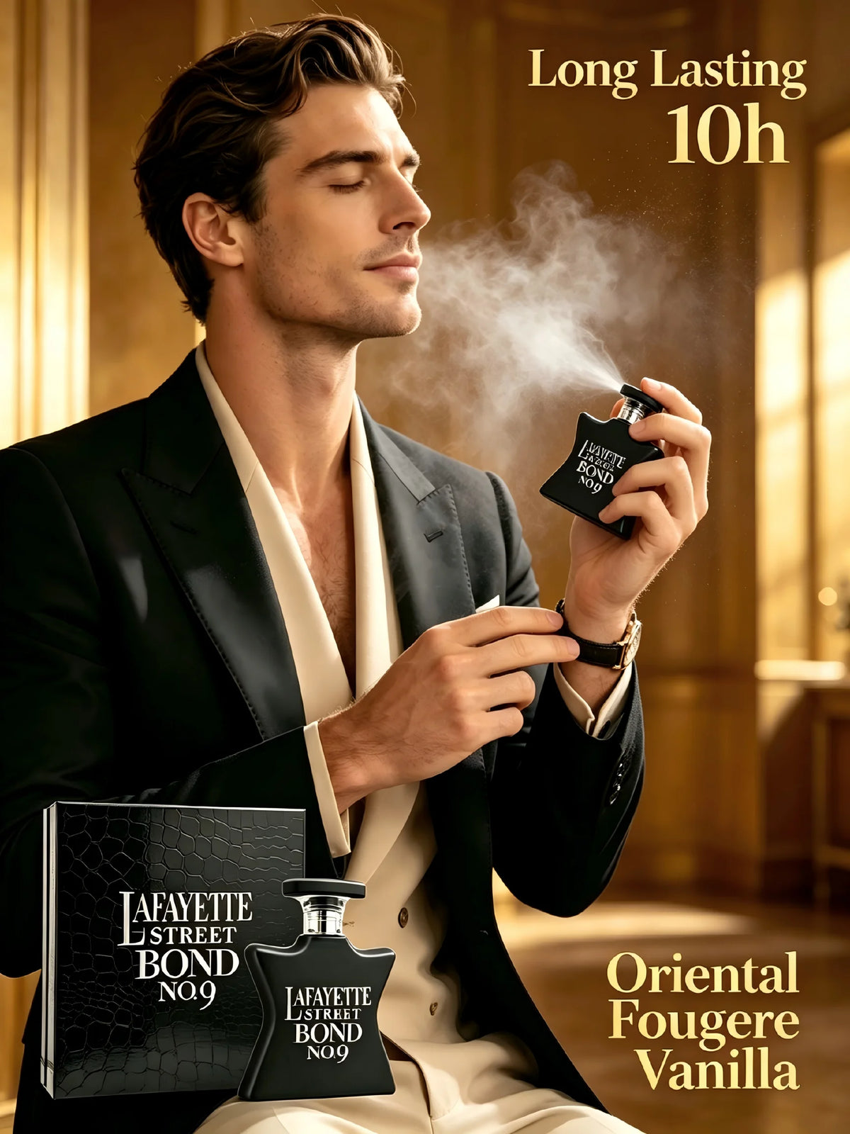 New Arrival Bond No.9 Lafayette Street EDP 100ml 3.3oz Black Star Perfume Bergamot Apple Vanilla Amber Wood Long Lasting Fragrance Men Women Labor Day Halloween Thanksgiving Black Friday Cyber Monday Christmas Gift Idea Best Seller Fast US Shipping