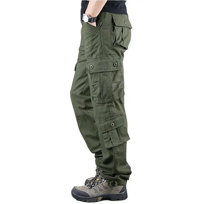 Men's Tactical Camouflage Overalls High-Quality Cotton Multi-Pocket Trousers Sports Training Casual Work Pants