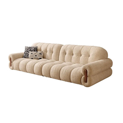 Removable and washable living room chenille French cream, retro wind marshmallow fabric sofa