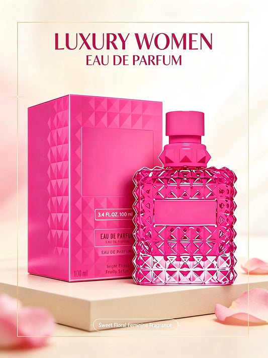 Women Eau de Parfum Perfume 100ml 3.4 fl.oz Luxury Sweet Floral Fragrance Long Lasting Feminine Signature Perfume Spray Romantic Daily Wear Date Night Wedding Party Fall Fashion Back to School Halloween Christmas Valentine's Day Gift For Her