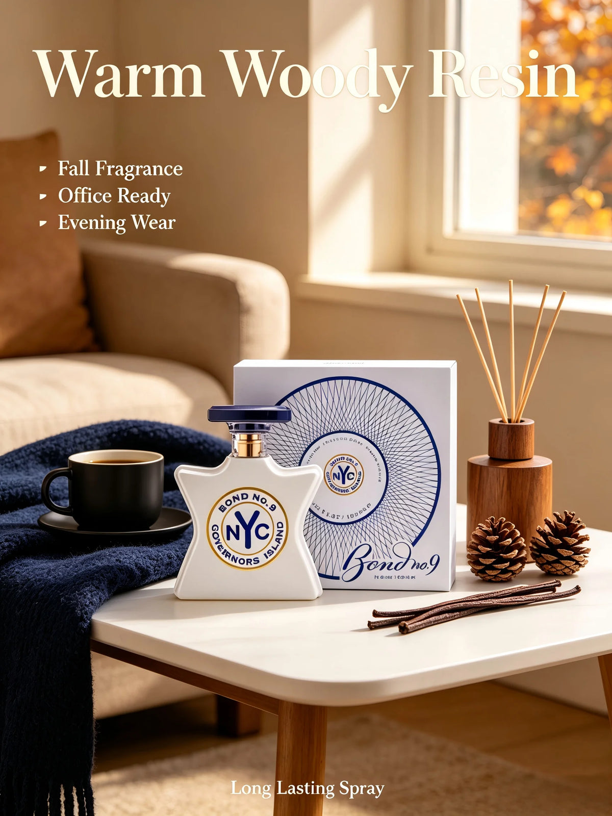 New Arrival Bond No 9 Governors Island EDP 100ml 3.3oz Incense Resin Ambergris Propolis Cedarwood Vetiver Ambroxan Long Lasting Perfumes Sprays Men Women Labor Day Halloween Thanksgiving Black Friday Cyber Monday Christmas Gift Ideas Best Seller Fast US