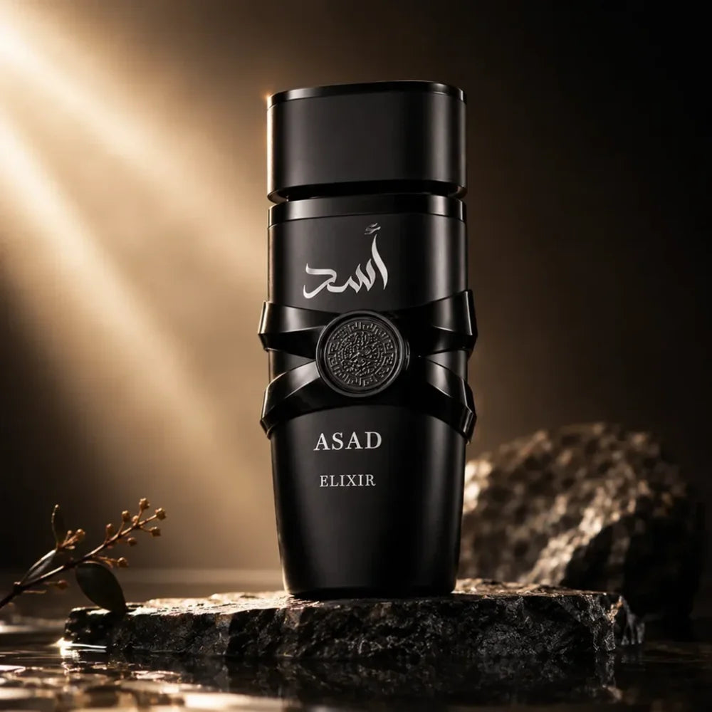 Asad Elixir Men EDP Perfume 100ml, Spicy Woody Oriental Long Lasting Arabian Style Fragrance, Masculine Cologne for Daily & Evening Wear