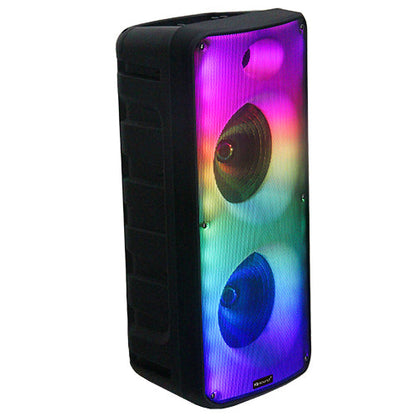 Supersonic 2 x 8" Bluetooth Speaker FIRE BOX with FM Radio and Remote
