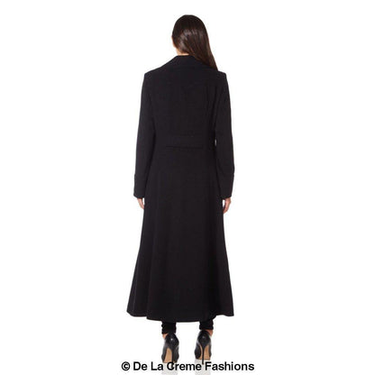 Wool Blend Double Breasted Maxi Coat (2004-WOOL)
