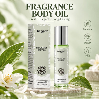 Fresh Jasmine Perfume Oil Roll On for Women, Long Lasting Floral Fragrance Body Oil with Green Pear Bergamot Cedarwood Notes