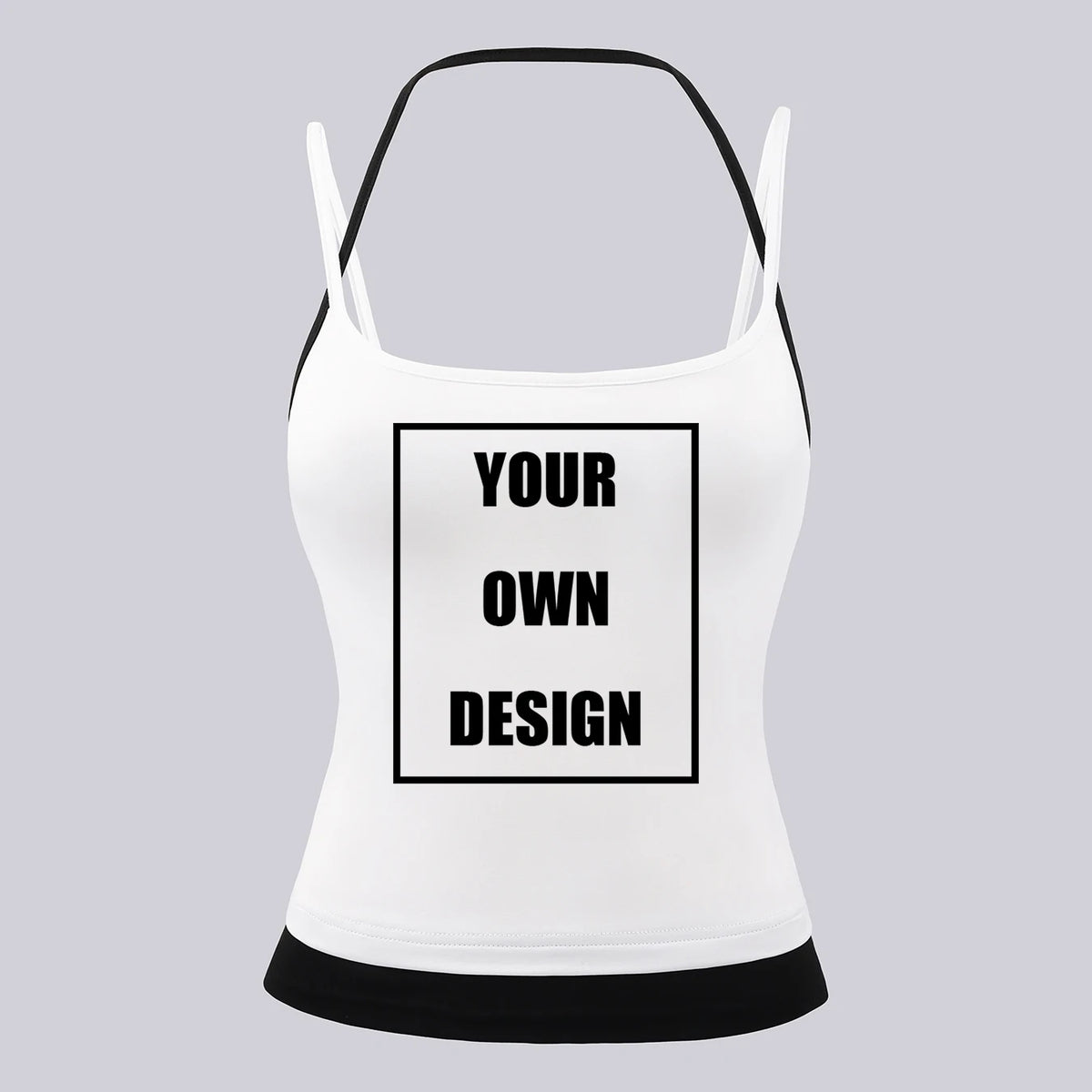 DIY Custom Graphic Logo women Color Blocking Vests Soft Singlet Halter Tops Fashion Slimming Vest Fitness Summer New Clothing