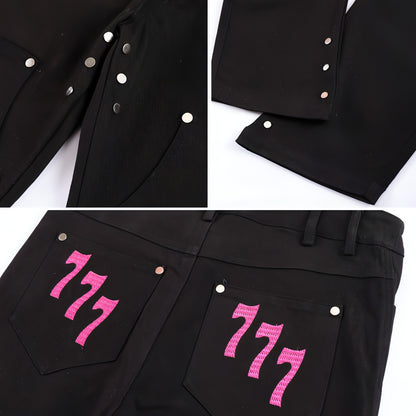 UrbanEdge™ – Embroidered Streetwear Jeans for Men