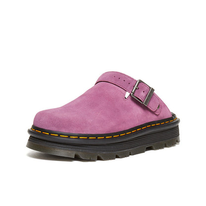 Suede Platform Mules - Womens Slip-On Clogs Comfortable Fashion