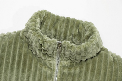 Polar Plush Stand-up Collar Cotton-padded Coat Men's Winter Loose