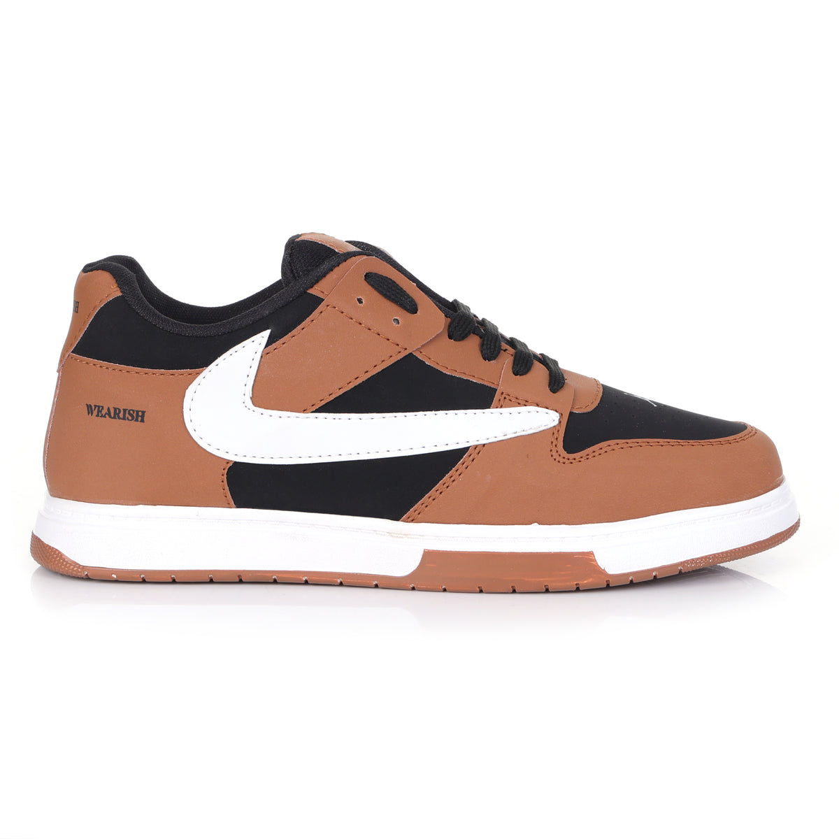 Men Lace Up Running Shoes, Brown (Size-9 UK)