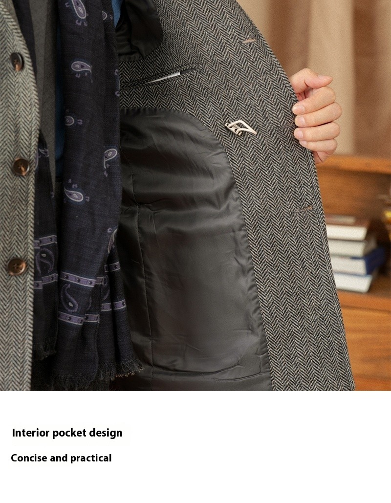 UrbanHaven™ – Men's Collar Safari Jacket for Business & Commute