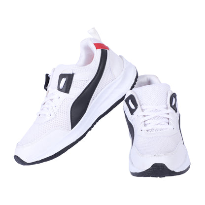 Men Lace Up Running Shoes, White (Size-6 UK)
