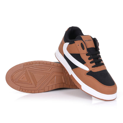 Men Lace Up Running Shoes, Brown (Size-9 UK)