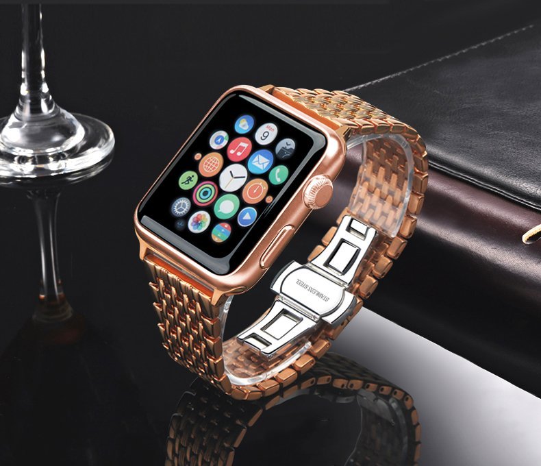 Stainless Steel Rose Apple Watch Band