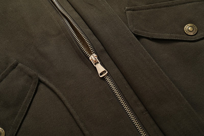 Men's Fashion Casual Fleece-lined Washed Coat
