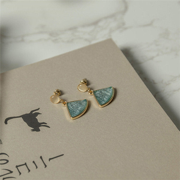 Fan Opal Earrings