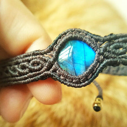 Braided Moonlight Labradorite Bracelet