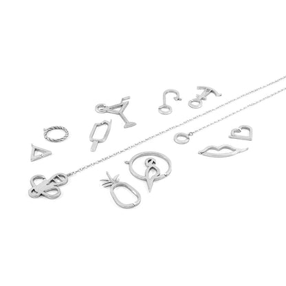 Little Heart Link Paradise Silver Necklace Pendant