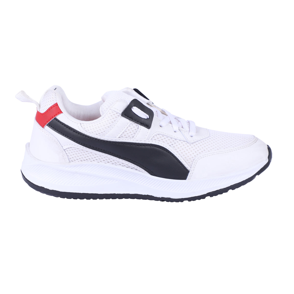Men Lace Up Running Shoes, White (Size-6 UK)