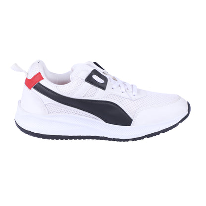 Men Lace Up Running Shoes, White (Size-6 UK)