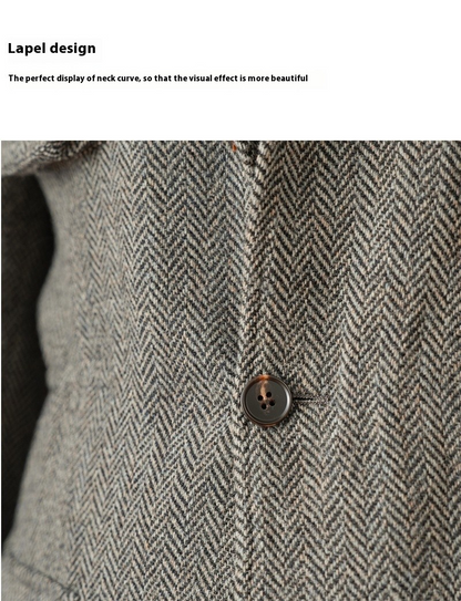 UrbanHaven™ – Men's Collar Safari Jacket for Business & Commute