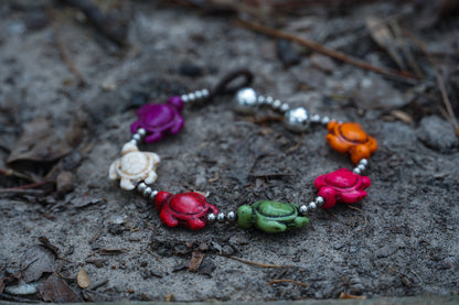 Sea Turtle Turquoise Boho Bracelet