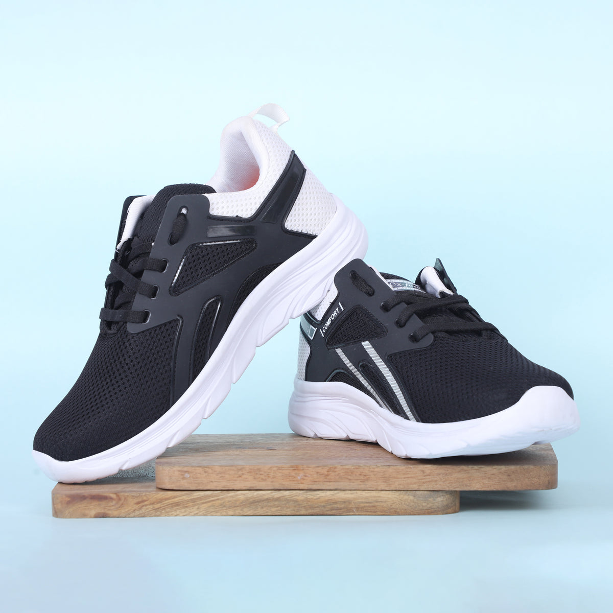Men Lace Up Running Shoes, Black-01 (Size-6 UK)