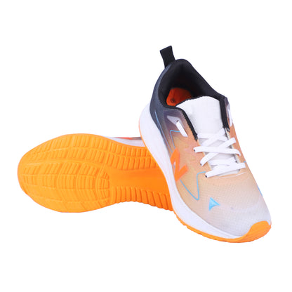 Men Lace Up Running Shoes, Orange (Size-6 UK)