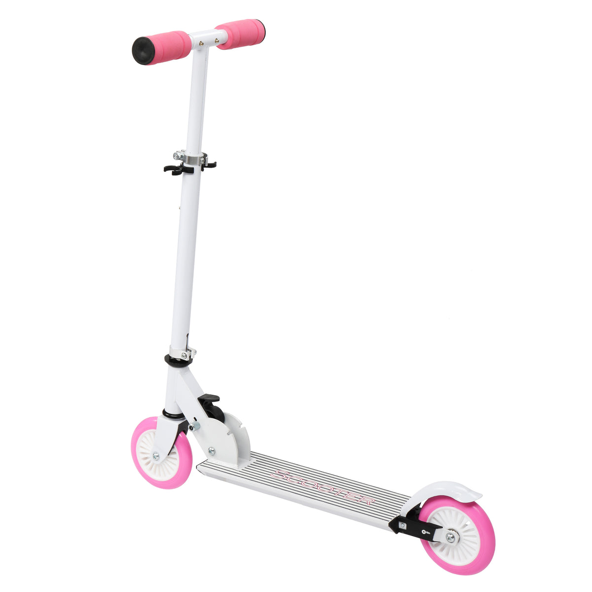 3 Height Adjustable Easy Folding Pink Scooter for Teens