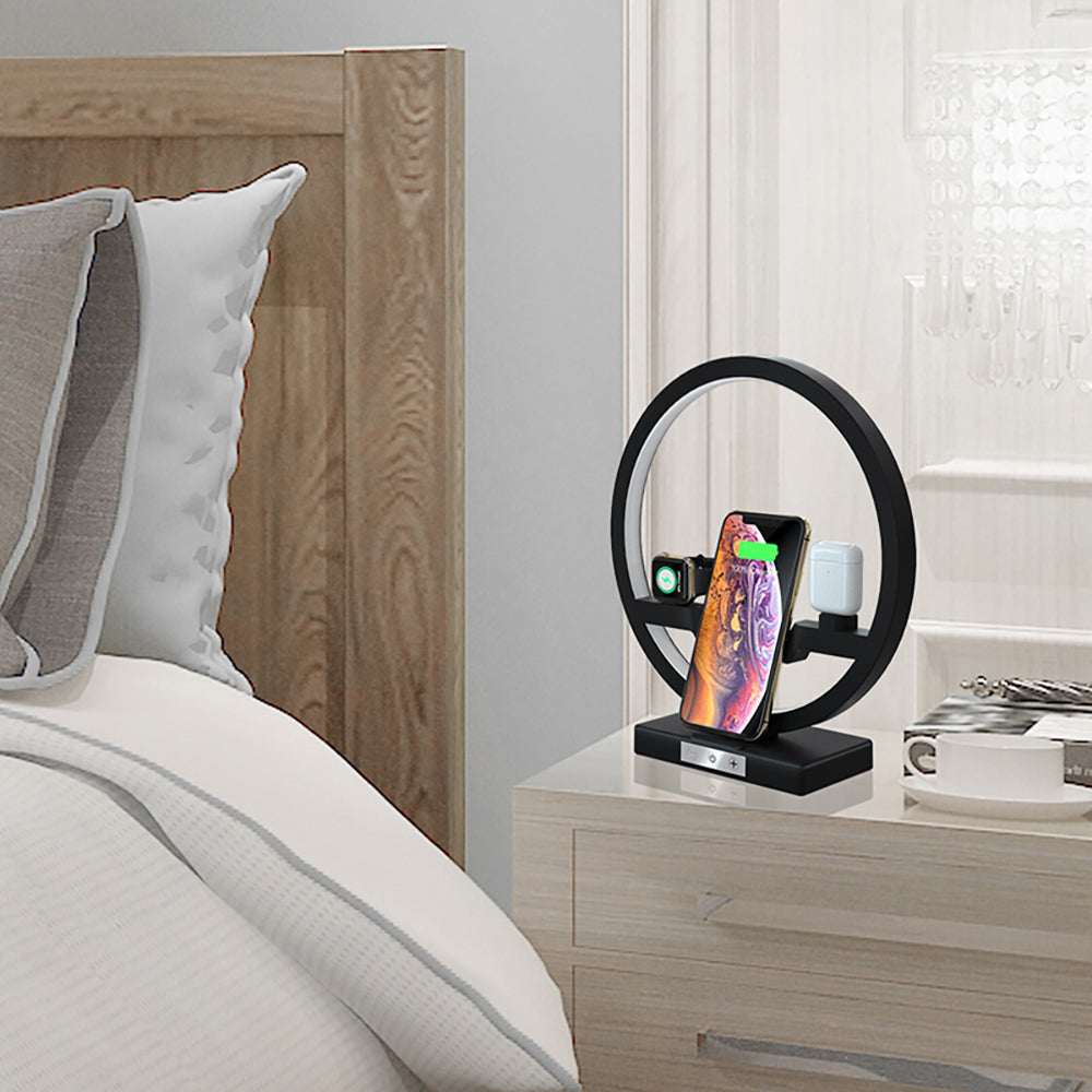 Fast Wireless Charger Dock Station EU PLUG Black