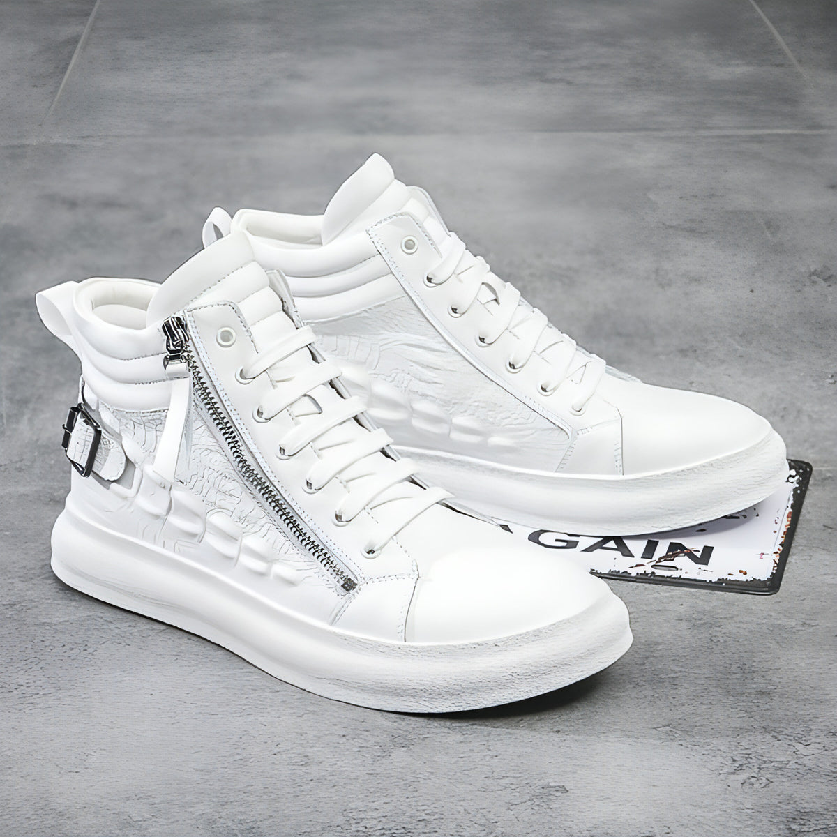 UrbanCore™ – Men’s High-Top Leather Street Sneakers