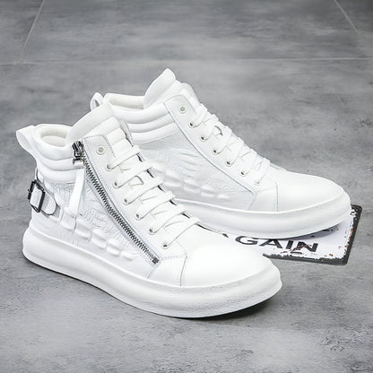 UrbanCore™ – Men’s High-Top Leather Street Sneakers