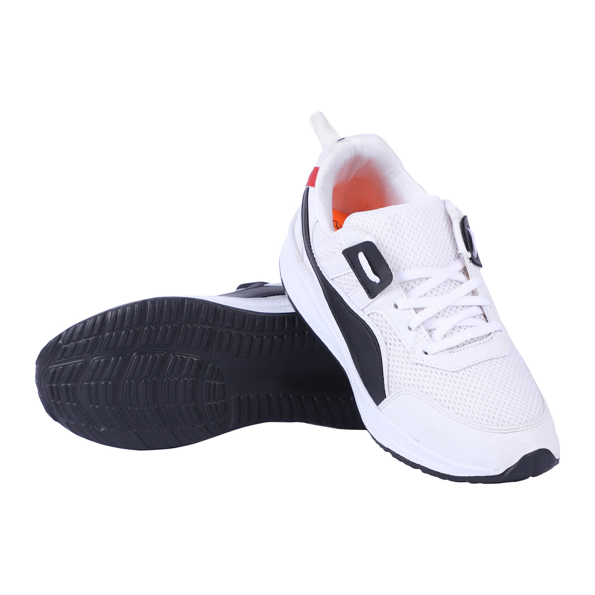 Men Lace Up Running Shoes, White (Size-6 UK)