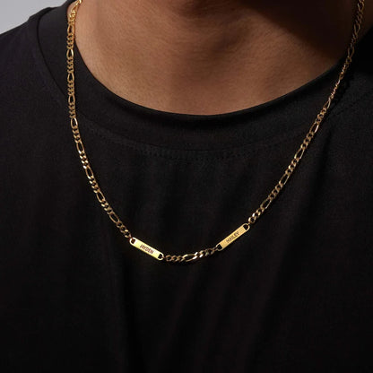 Dad Necklace With Kids Names, Engraved Dad Necklace