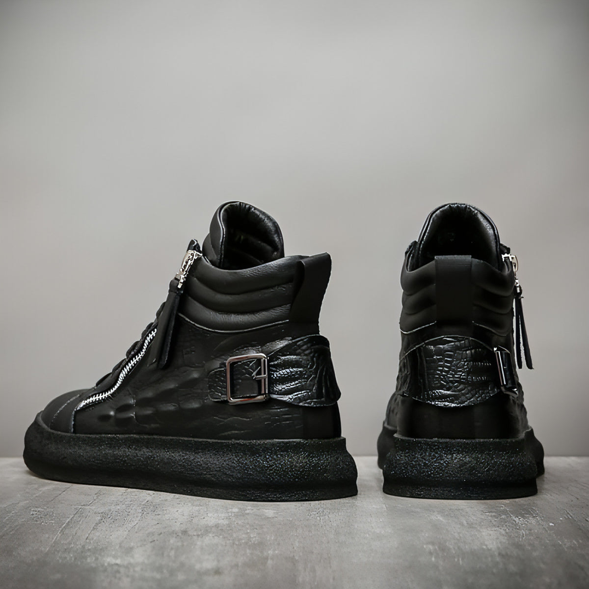 UrbanCore™ – Men’s High-Top Leather Street Sneakers