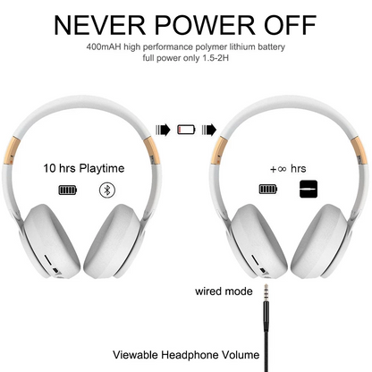 Ultra Long Battery Life Bluetooth 5.0 Wireless Stereo Headphones